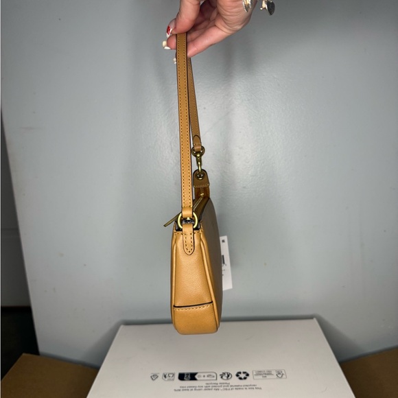 Coach Tan Mini Plaza Shoulder Bag with Gold Hardware - Picture 5 of 7